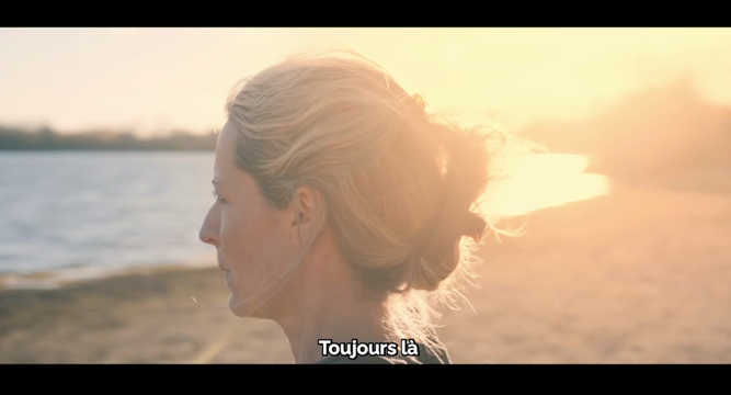 Femme au bord de l'eau, carton « Toujours là »